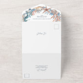 Seekranz | Strand von Seepferd und Muscheln All In One Einladung (Außenbereich)