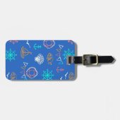 Seekreide, die Muster 1 zeichnet Gepäckanhänger (Vorderseite horizontal)