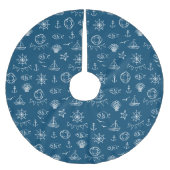 Seekreide, die Muster 2 zeichnet Polyester Weihnachtsbaumdecke (Vorderseite)