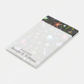 Seekritter-Muster| Name hinzufügen Post-it Klebezettel (angewinkelt)