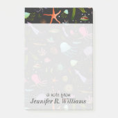 Seekritter-Muster| Name hinzufügen Post-it Klebezettel (Vorderseite)