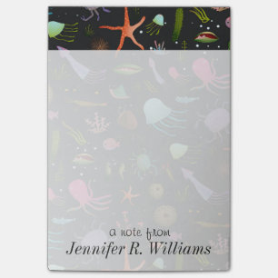 Seekritter-Muster  Name hinzufügen Post-it Klebezettel