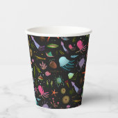 Seekritter-Muster Pappbecher (Vorderseite)