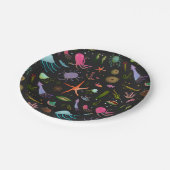 Seekritter-Muster Pappteller (Schrägansicht)