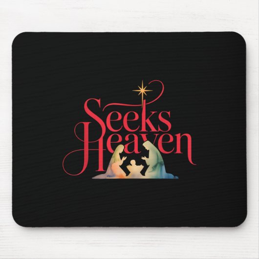 Seeks Heaven Nativity Scene Funny 67 Meme Christia Mousepad (Vorne)