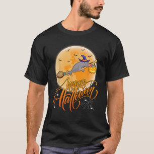 Seekuh fahren Hexe Schrotflinte Lustiges Seekuh Ha T-Shirt