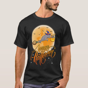 Seekuh fahren Hexe Schrotflinte Mond Vintage Seeku T-Shirt