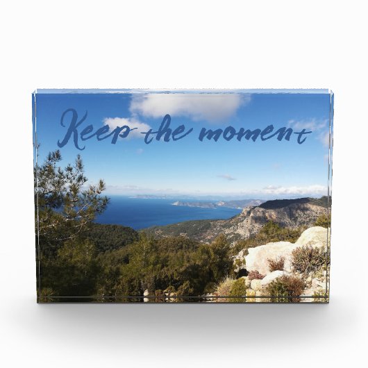 Seeküste Bergwald Landschaft Blauer Himmel Türkei Fotoblock (Vorderseite)