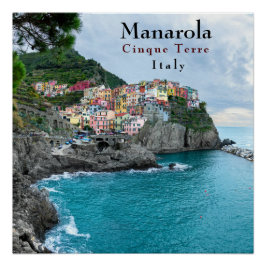 Seeküste Cinque Terre Manarola Italien Poster