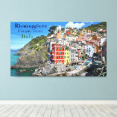 Seeküste Cinque Terre Riomaggiore Italien Leinwanddruck (Insitu (Holzboden))