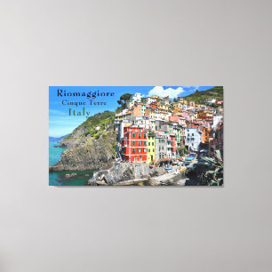 Seeküste Cinque Terre Riomaggiore Italien Leinwanddruck