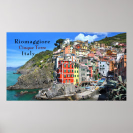 Seeküste Cinque Terre Riomaggiore Italien Poster