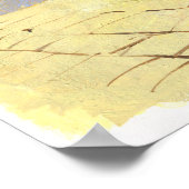 Seeküste mit Damm und Boot Poster (Ecke)