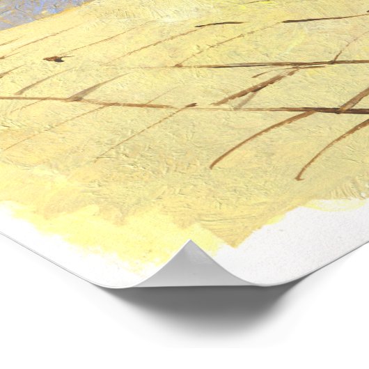 Seeküste mit Damm und Boot Poster (Ecke)