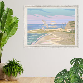 Seeküste Strand Kunst Fotodruck