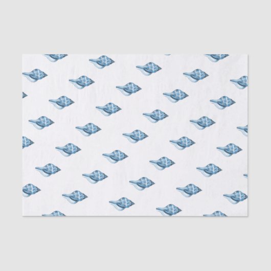 Seeküstengeschenkverpackung des blauen seidenpapier (Vorderseite)