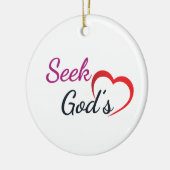 Seel God's Heart - Round Keramik Ornament (Links)