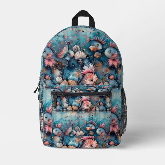 Seelachs lustige Fischbewohner Bedruckter Rucksack (Vorderseite)