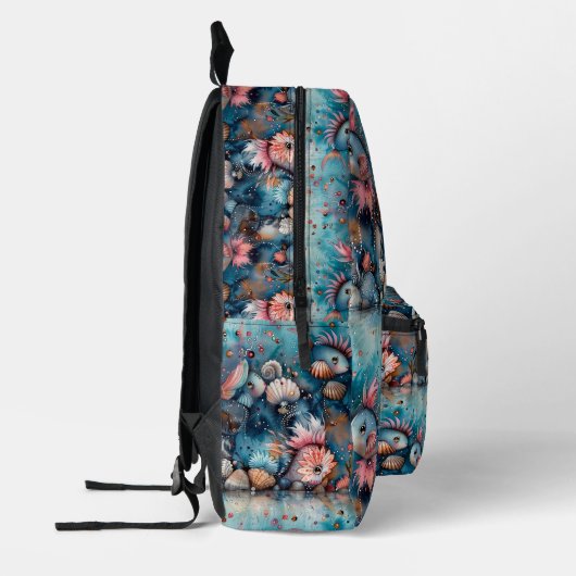 Seelachs lustige Fischbewohner Bedruckter Rucksack (Links)