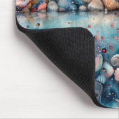 Seelachs lustige Fischbewohner Mousepad (Ecke)