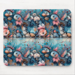 Seelachs lustige Fischbewohner Mousepad