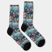 Seelachs lustige Fischbewohner Socken (Rechts)