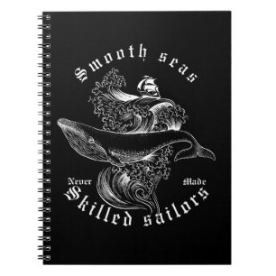 Seelachs-Zitat Nautischer Wal mit glattem Meerwass Notizblock