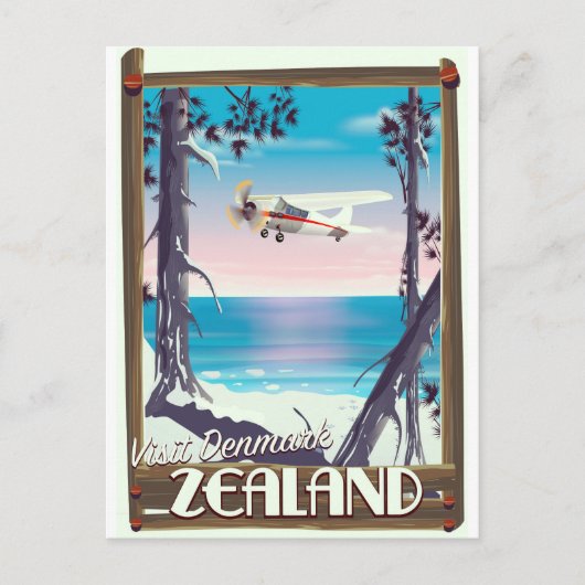 Seeland Dänemark Reiseplakat Postkarte (Vorderseite)