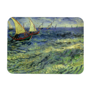 Seelandschaft bei Saintes Maries von Vincent van G Magnet
