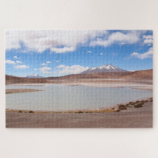 Seelandschaft mit Vulkan auf dem Altiplano Puzzle (Horizontal)