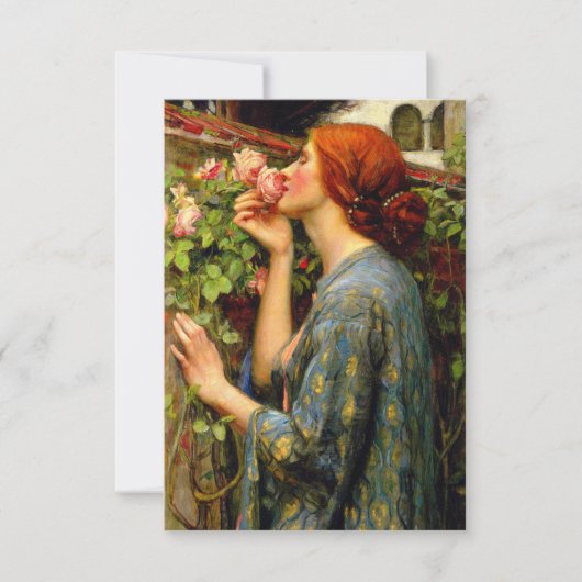 Seele der Rose John William Waterhouse Dankeskarte (Vorderseite)