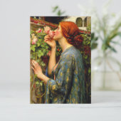 Seele der Rose John William Waterhouse Dankeskarte (Stehend Vorderseite)