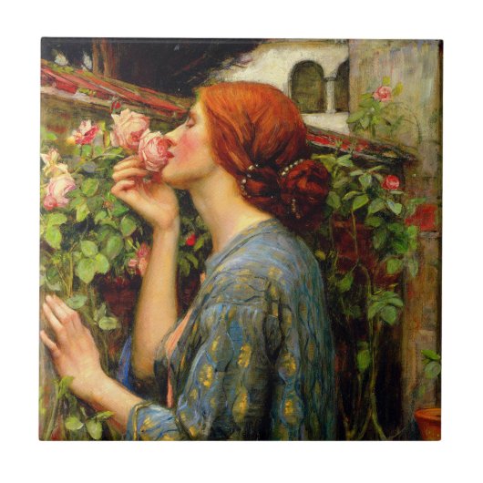 Seele der Rose John William Waterhouse Fliese (Vorderseite)