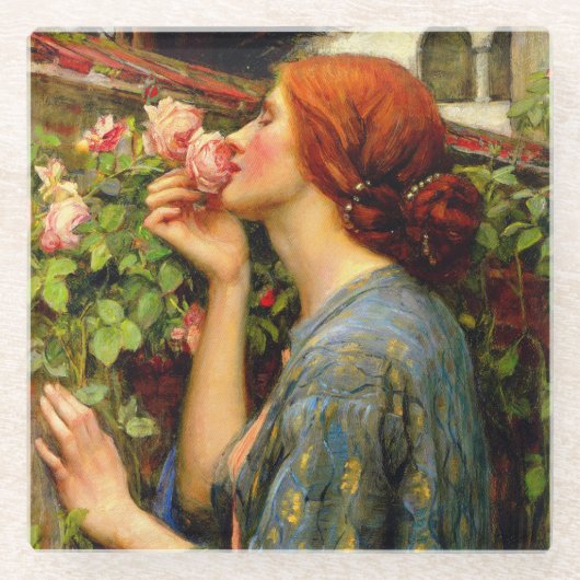 Seele der Rose John William Waterhouse Glasuntersetzer (Vorderseite)