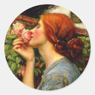 Seele der Rose John William Waterhouse Runder Aufkleber