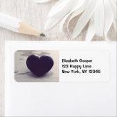 Seele Lila Stone Herz am Sandstrand (Insitu)