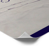 Seele Lila Stone Herz am Sandstrand Poster (Ecke)