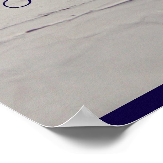 Seele Lila Stone Herz am Sandstrand Poster (Ecke)