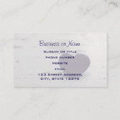 Seele Lila Stone Herz am Sandstrand Visitenkarte (Rückseite)