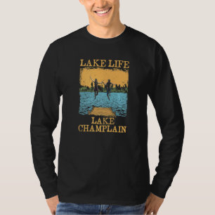 Seeleben Lake Champlain Schwimmen New York Schwimm T-Shirt