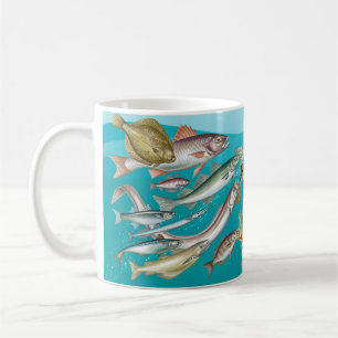 Seeleben, Ozean-Ansicht-Fisch-Tasse, Kaffeetasse