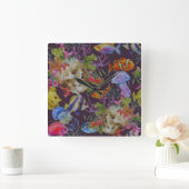 Seeleben-Schmutz-Muster Quadratische Wanduhr (Zuhause)