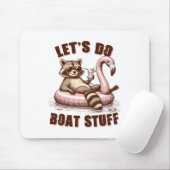 Seeleben See-Modus Bootfahren Waschbär Lass uns Bo Mousepad (Mit Mouse)
