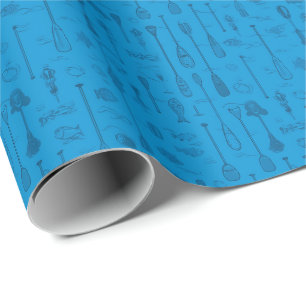 Seeleben-Wrap-Papier - Blau auf Blau Geschenkpapier