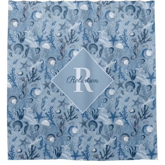 Seelebensmonographie Duschvorhang (Vorderseite)