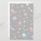 Seelebewesen-Muster Briefpapier (Vorne/Hinten)