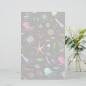 Seelebewesen-Muster Briefpapier (Stehend Vorderseite)