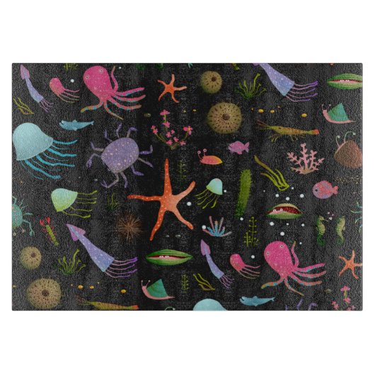 Seelebewesen-Muster Schneidebrett (Vorderseite)