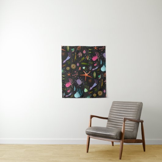 Seelebewesen-Muster Wandteppich (Beispiel)