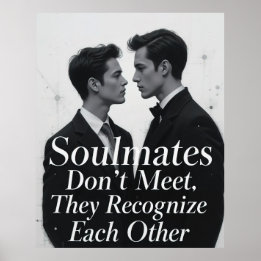 Seelen Gay Couple Liebe Zitat Kunst Poster